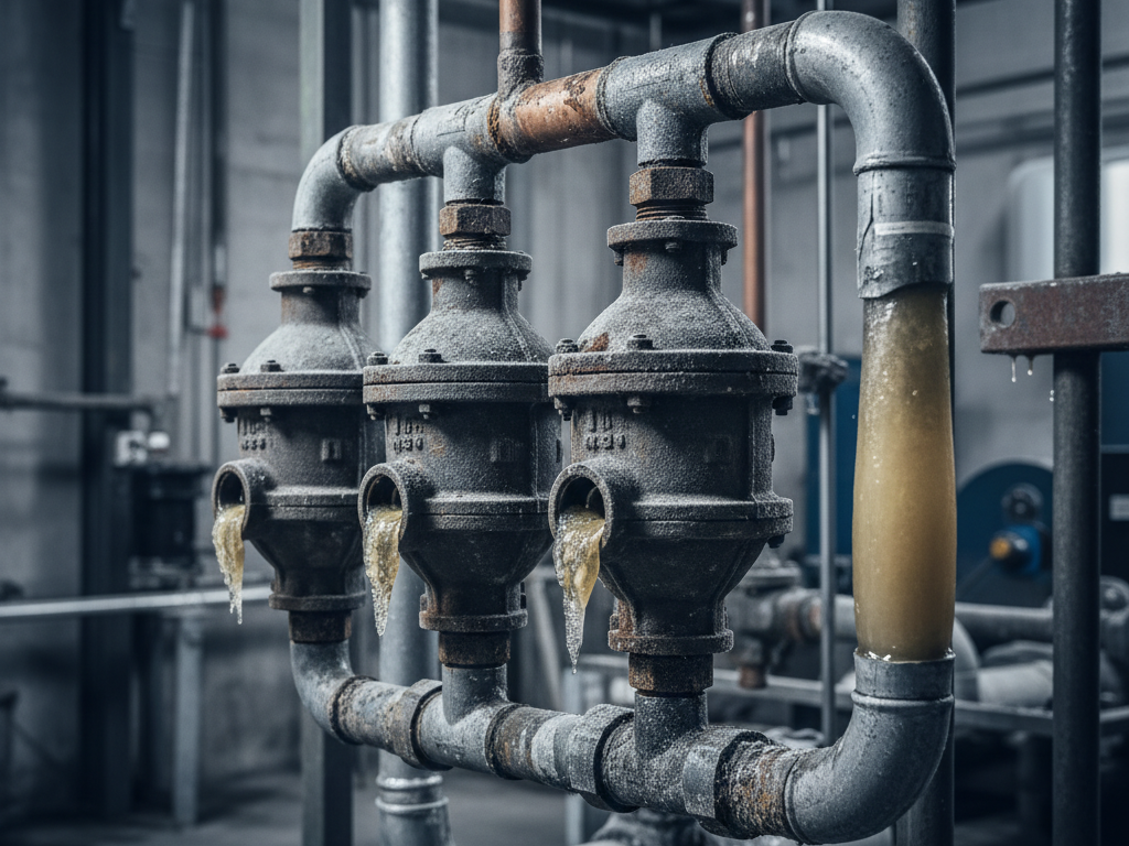 Blocked Condensate Traps and Pipes